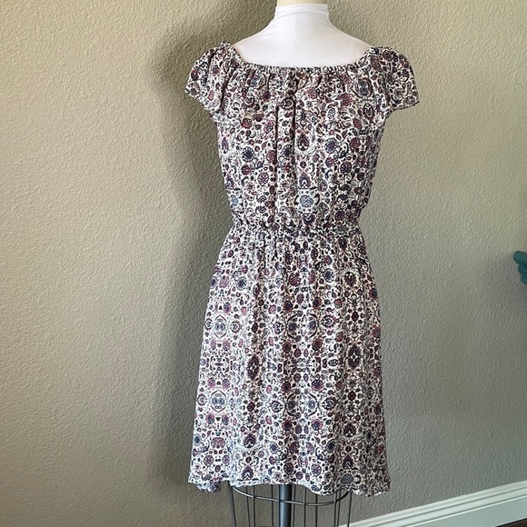 L’Agence Leonie Silk Off the Shoulder Ruffle Summer Dress Sz SP - Picture 4 of 16